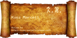 Kusz Marcell névjegykártya