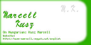 marcell kusz business card